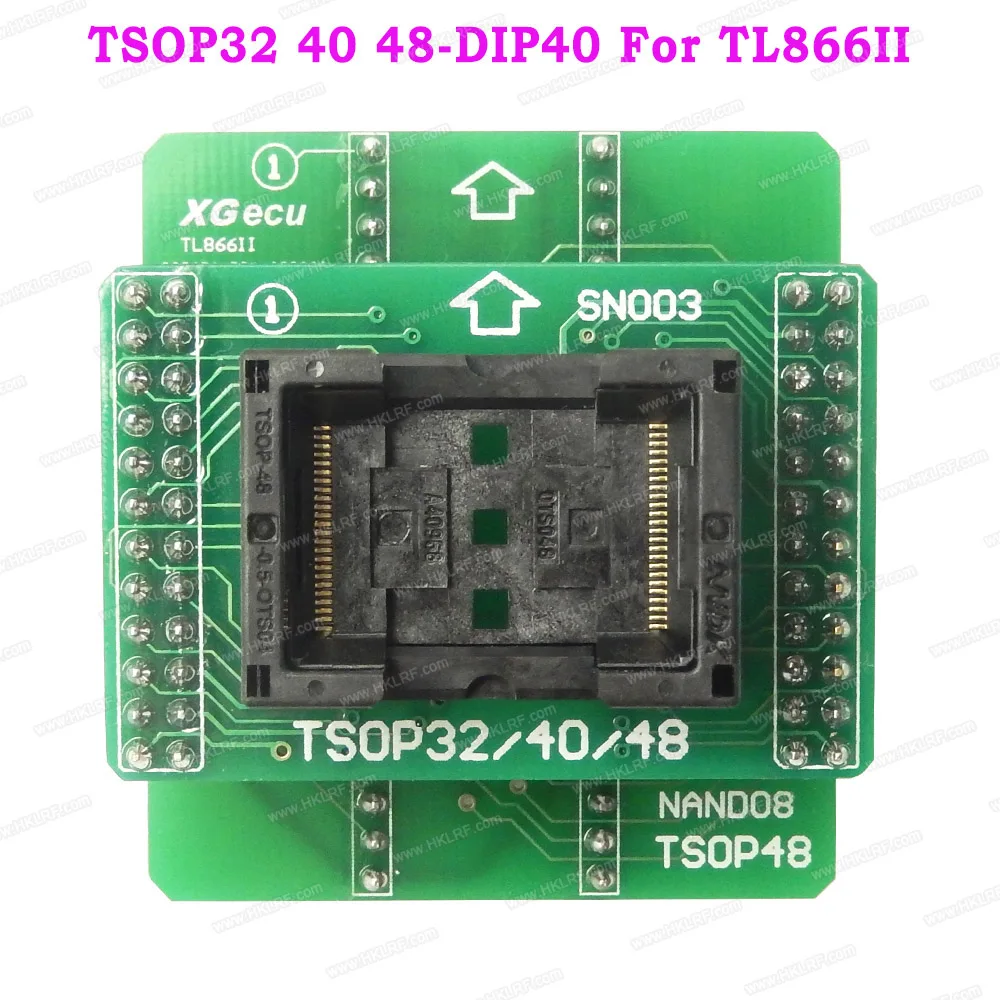 

TSOP32/40/48-DIP40 NAND Adapter Socket 0.5mm Adapter for Minipro LT866II Plus USB Programmer