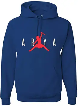 

Air Arya Dagger Not Today GoT Thrones Stark Fan | Mens Pop Culture Hooded Sweatshirt Graphic Hoodie, Royal, Large