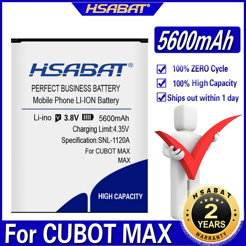 Аккумулятор HSABAT MAX 5600 мАч для аккумуляторов CUBOT MAX|Аккумуляторы мобильных