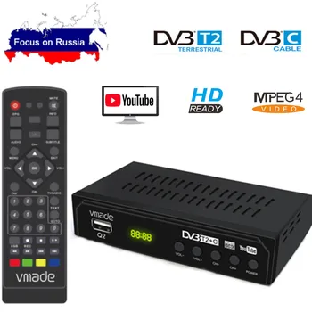 

DVB-T2 DVB-C Digital TV Tuner Receiver WIFI 1080P HD Decoder TV Box DVB-T M3U IPTV Youtube TV Receptor Russian Set Top Box