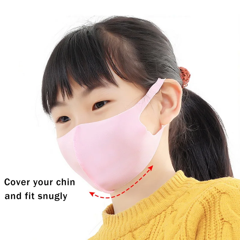 

1PCs Children Anti Pollution Breathable Face Mask Black Earloop Reusable Dustproof Mouth Muffle Adult Kids Protective Equipment