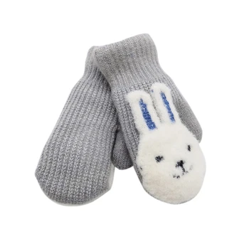 

Autumn Winter Children's Full Finger Mittens Casual Fashion Cute Girls Boys Cartoon Warm Gloves Hot