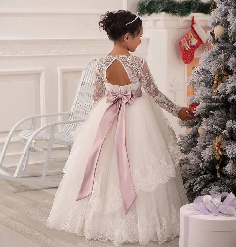 

Explosion Models Children's Clothing Soft Lace Long-Sleeve Ball with Diamond Girls Tutu Support