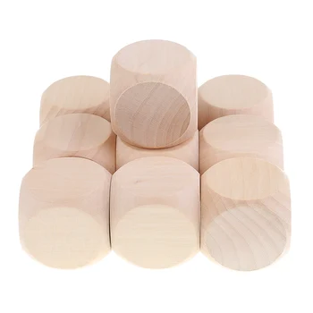 

Pack of 10 Opaque Blank 6 Sided Dice Die 5cm for for Dungeons and Dragons Role Play MTG Game Parts