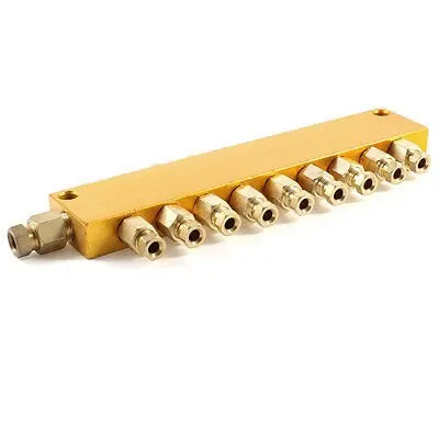 

Air Pneumatic Brass Adjustable 9 Ways Oil Distributor Regulating Manifold Block