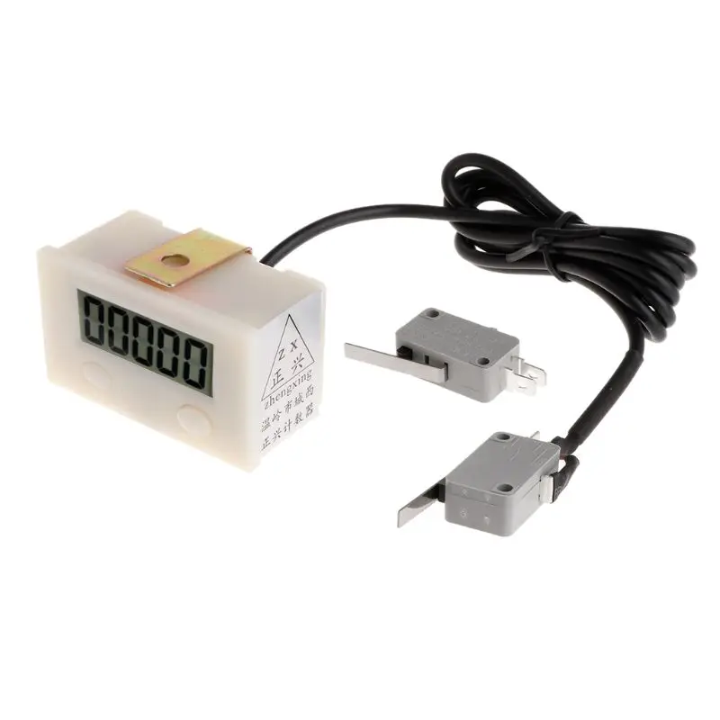 Digital 5 Digit LCD Electronic Punch Counter With Microswitch Reset&Pause Button A0KF - 5