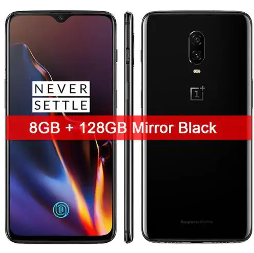 8G 128G Mirror black Глобальная прошивка, Oneplus 6 T, 8 ГБ ОЗУ, 128 Гб ПЗУ, мобильный телефон Snapdragon 845, двойная камера s 6,4", двойная камера, 20 Мп+ 16 МП экран - Цвет: 8G 128G Mirror black
