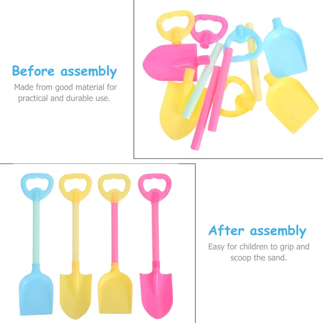 4pcs Kids Beach Toys Funny Shovels Interesting Children Playthings 4