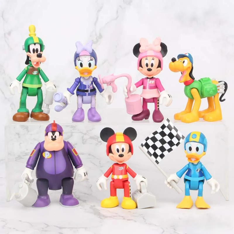 Disney Mickey Figure Doll Mickey Mouse Minnie Donald Duck Daisy Duck Cartoon Collection Figure Toy Cute Mickey Toy Set for Kids