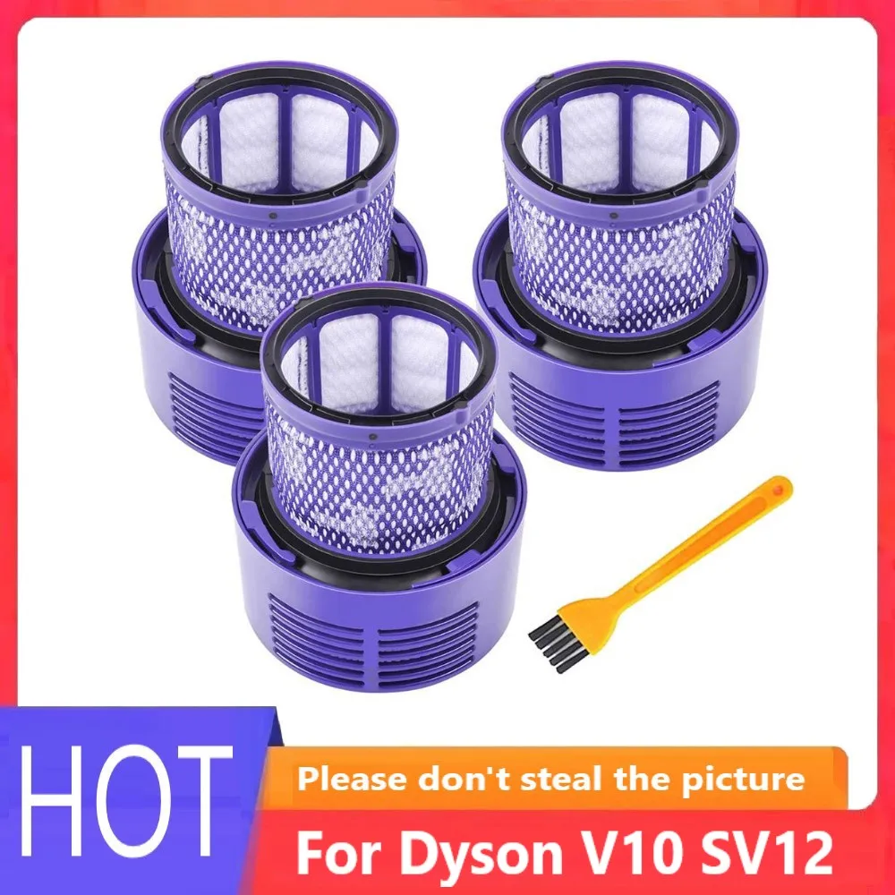 Lavável filtro hepa unidade para dyson v10 sv12 cyclone animal absoluto total limpo aspirador de pó filtros peças de reposição acessórios