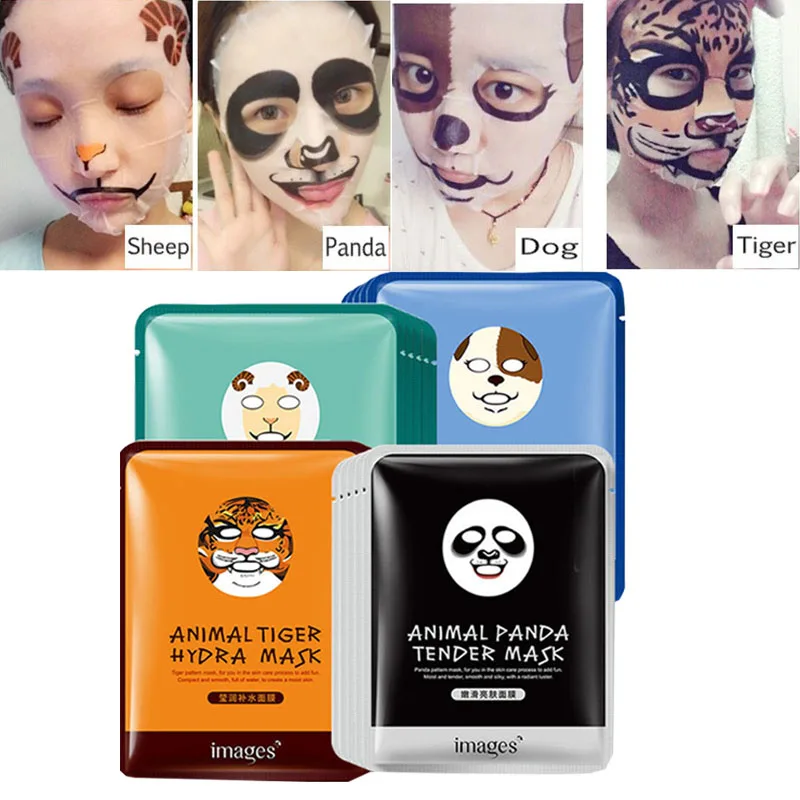 Animal Face Mask Deep Moisturizing Sheet Mask Oil Control Brighten Skin Mask For Woman Panda Tiger Bioaqua Korean Facial Mask Treatments Masks Aliexpress