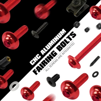 

Universal Motorcycle Accessories 5 Size Fairing Bolts Screw Kit for honda CBR 300R 250R 400R 600RR 1000RR 650F 1000RR SP ABS