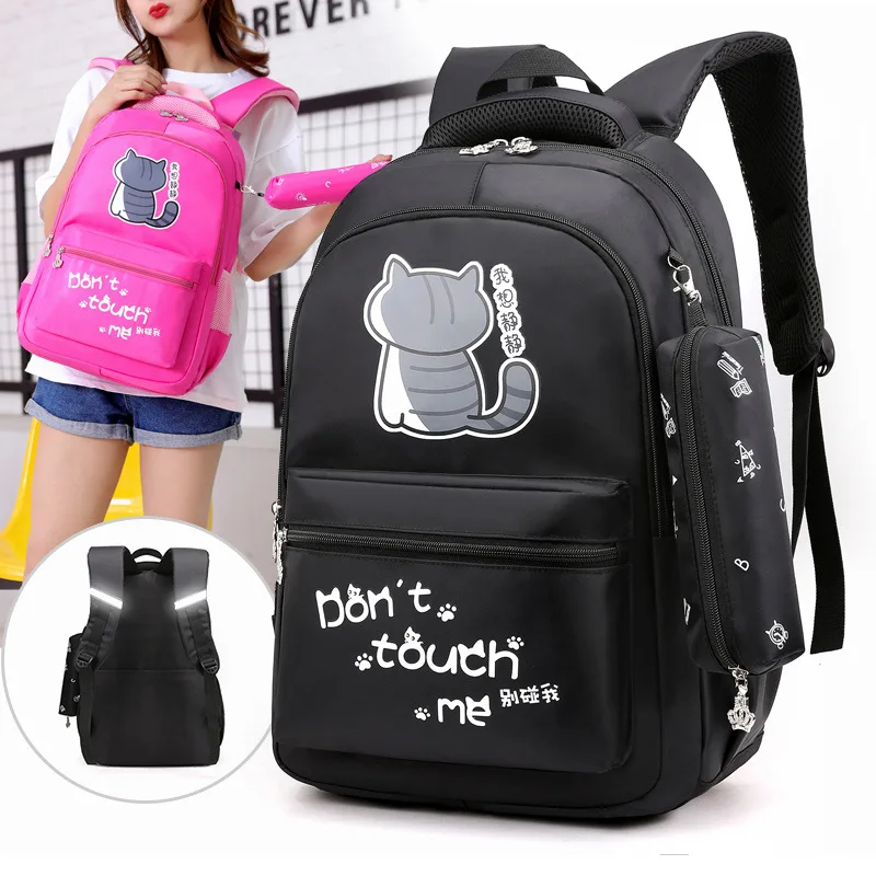 

Students Hanging Bag Pencil Case New Style Cartoon Cute Backpack Large-Volume Burden Relieving Wear-Resistant Waterproof Night L