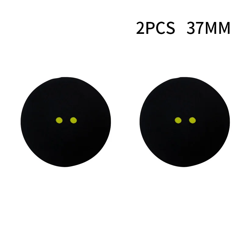 AM_ CN_ PROFESSIONAL PLAYER COMPETITION SQUASH BALL TWO YELLOW DOTS LOW SPEED AC 