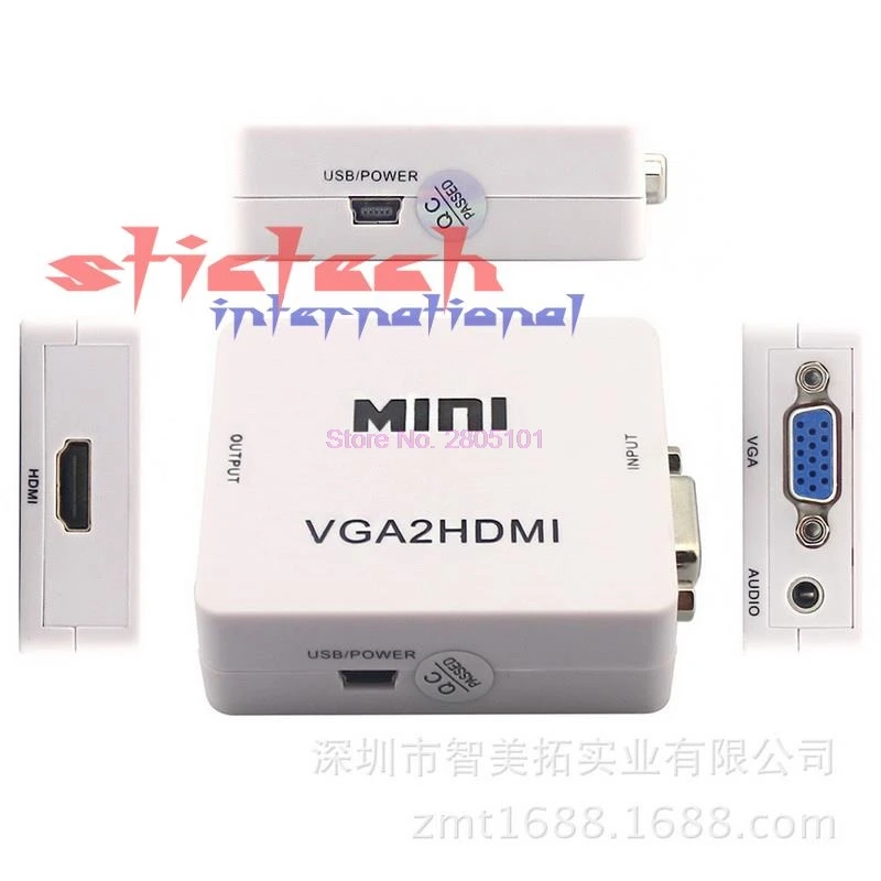 Dhl ИЛИ ems 100 комплектов оригинальных для Xbox360 PC DVD PS3 HD 1080P мини-фото с аудио HDMI2VGA