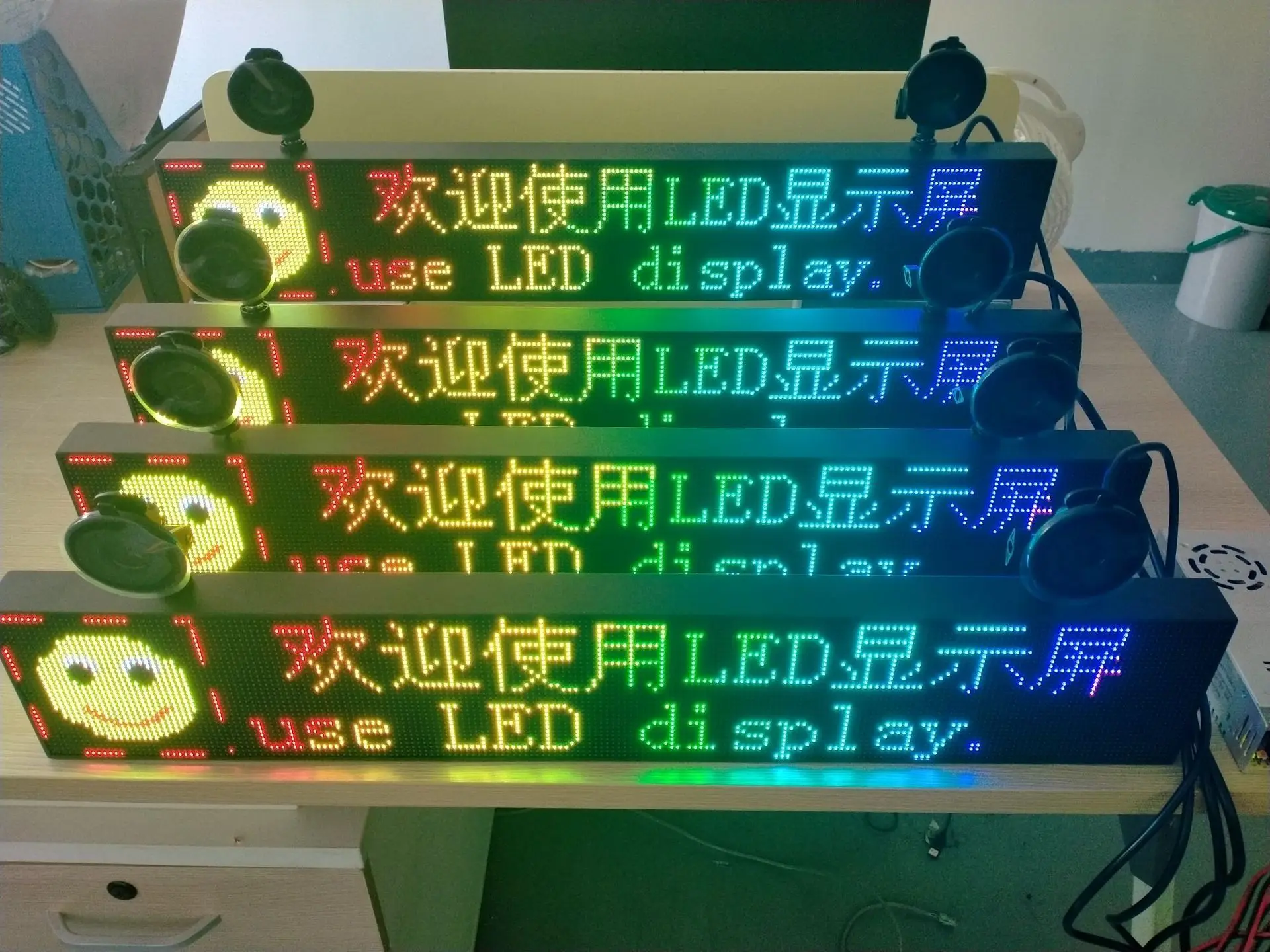 P4MM 85cm LED full-color APP programmable scrolling message LED display board store or 12v car billboard sign