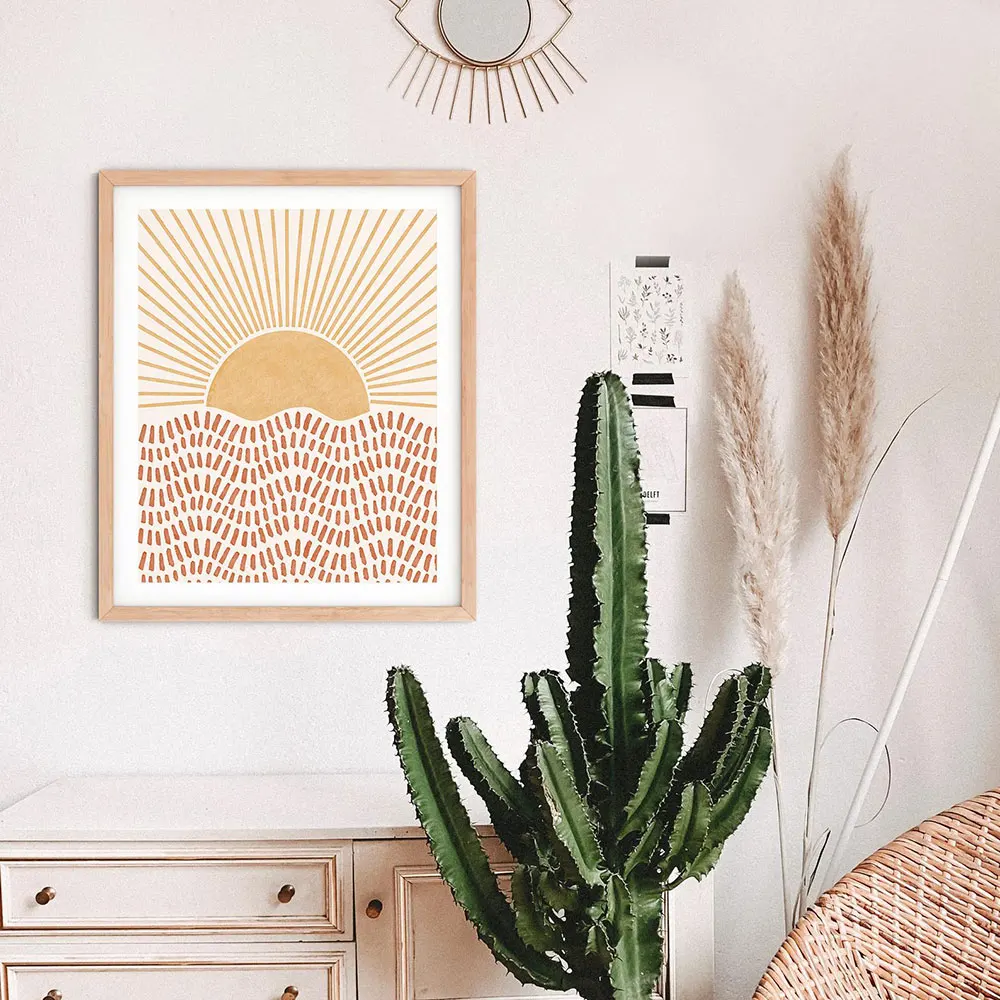 

Красивый богемный пейзаж, настенная Картина на холсте, скандинавские постеры и принты, настенные картины для гостиной, украшение для спальни