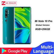 Глобальная версия Xiaomi Mi Note 10 Pro смартфон 8 ГБ ОЗУ+ 256 Гб ПЗУ 5260 МП пента камера мАч Snapdragon730G мобильный телефон