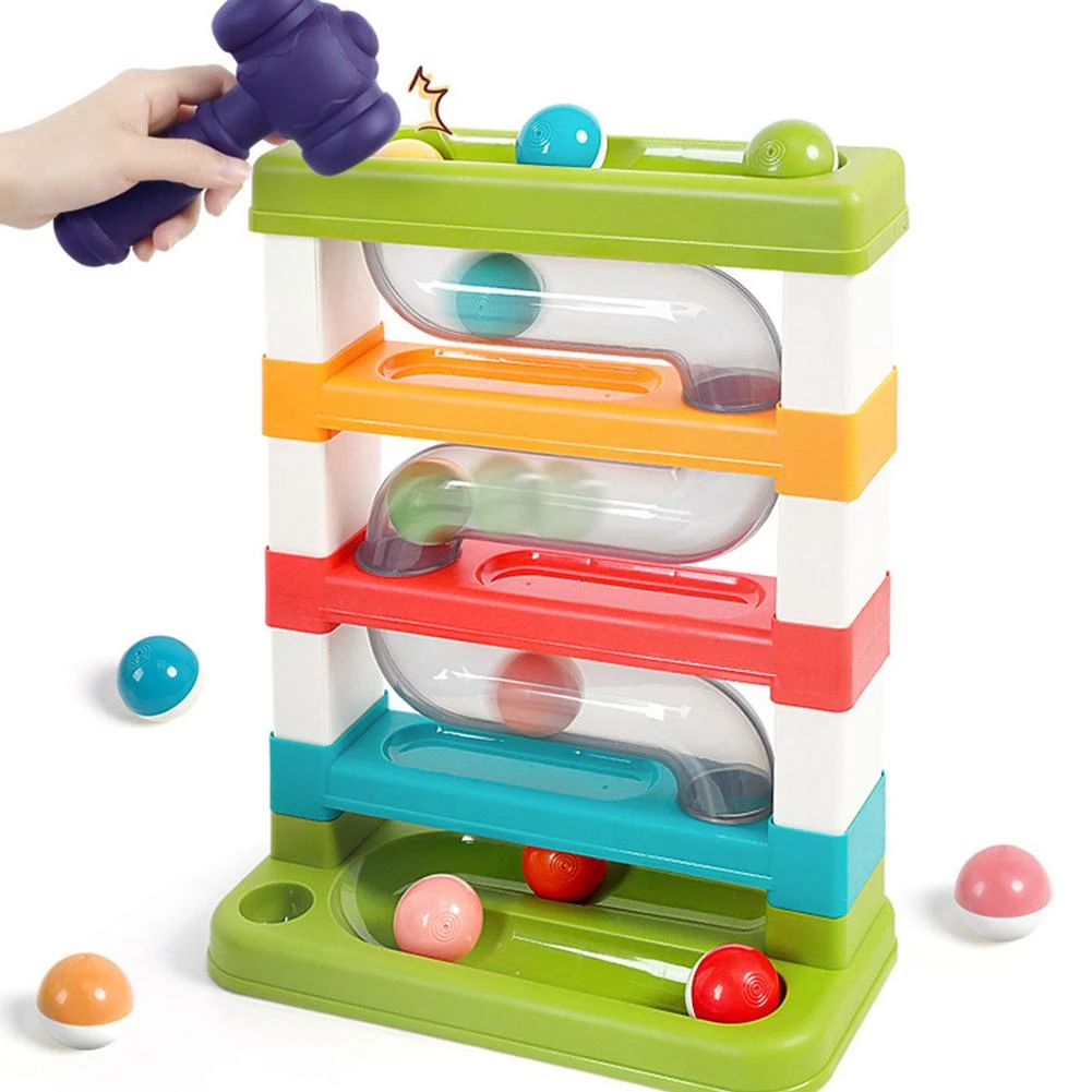 Montessori Pound A Ball Toy Stackable Ball Drop Tower Toys For Boys And  Girls Preschool Educational Game Education Toys - Montessori - AliExpress