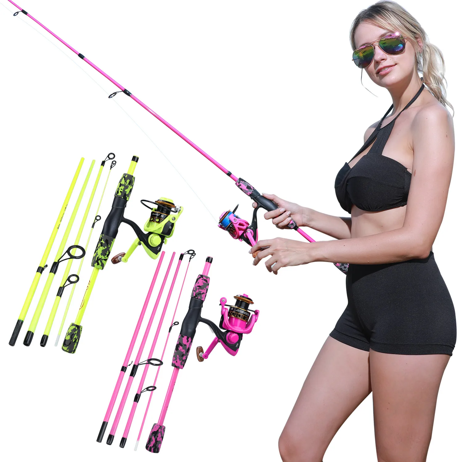 Sougayilang 1.70m Fishing Rod Combo Portable 5 Section Carbon Fiber Fishing Rod and 1000-3000 Spinning Reel Fishing Tackle Set Sougayilang 1.70m Fishing Rod Combo Portable 5 Section Carbon Fiber Fishing Rod and 1000-3000 Spinning Reel Fishing Tackle Set