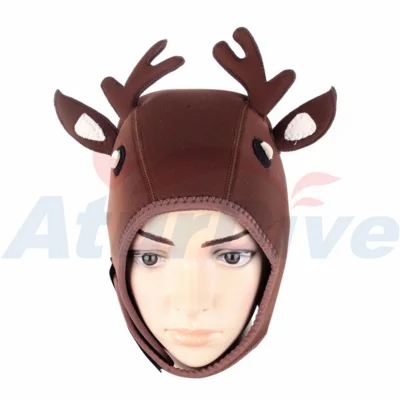 Взрослая Солнцезащитная ультрафиолетовая Кепка для дайвинга мультяшная зимняя одежда для дайвинга и подводного плавания с капюшоном для мальчиков и девочек - Цвет: Коричневый