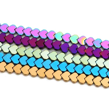 

6mm Love Heart Shape Hematite Beads Assorted Natural Stone Beads For Jewelry Making Diy Bracelet Wholesale