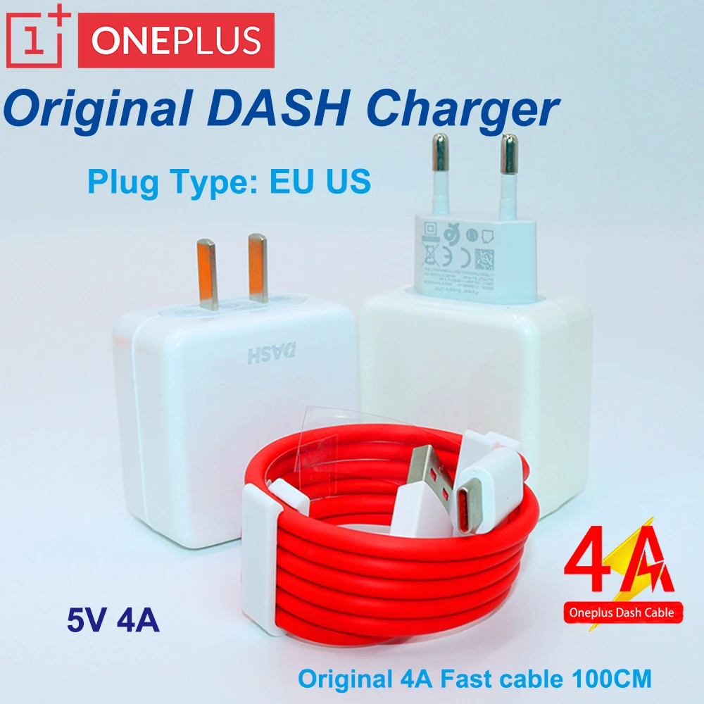 Оригинальное зарядное устройство Oneplus 5V4A US/EU 20 Вт для 6T 5/5T/3/3T адаптер зарядки 1 м