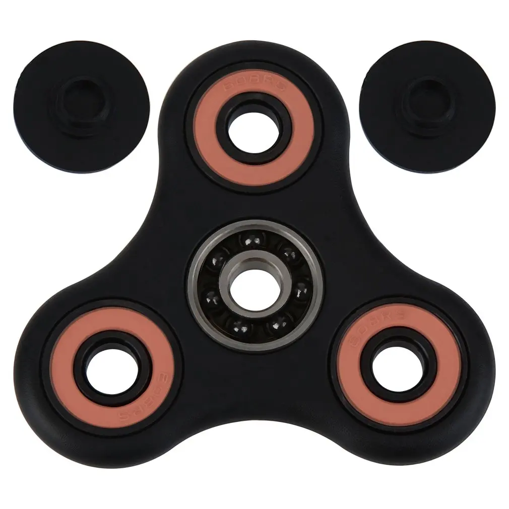 Nouveau multicolore Tri-Spinner doigt Spinner jouet main Spinner autisme et tdah réduire le Stress cadeaux drôles pour enfants/adulte Orange