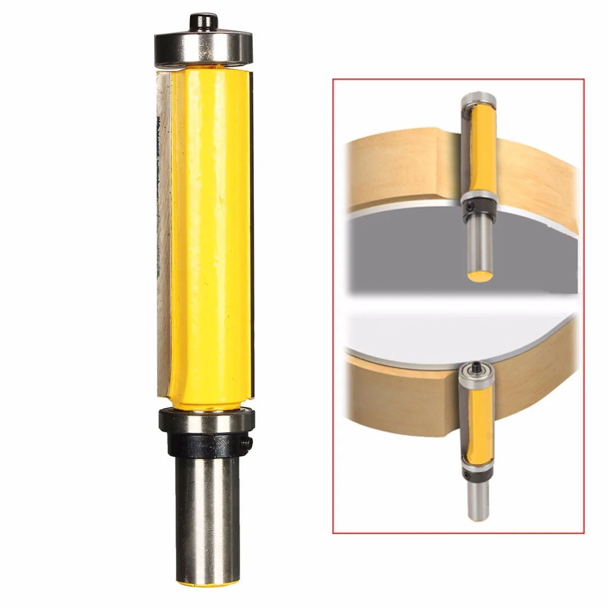 1pc Flush Trim Pattern Router Bit 1/2 Inch Shank Top & Bottom Bearing Woodworking Cutter Wood Cutti
