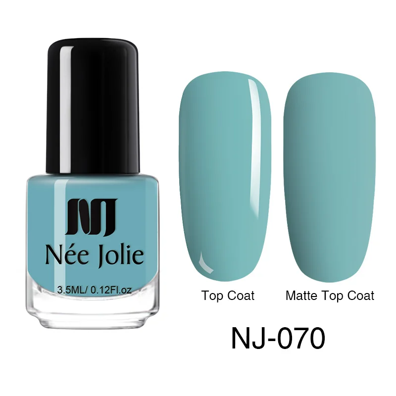 3.5ml NJ-070 Матовый лак для ногтей NEE JOLIE Effetc, черный чистый цвет, розовый лак для ногтей, масляной лак, лак для ногтей, лак для ногтей - Цвет: 3.5ml NJ-070