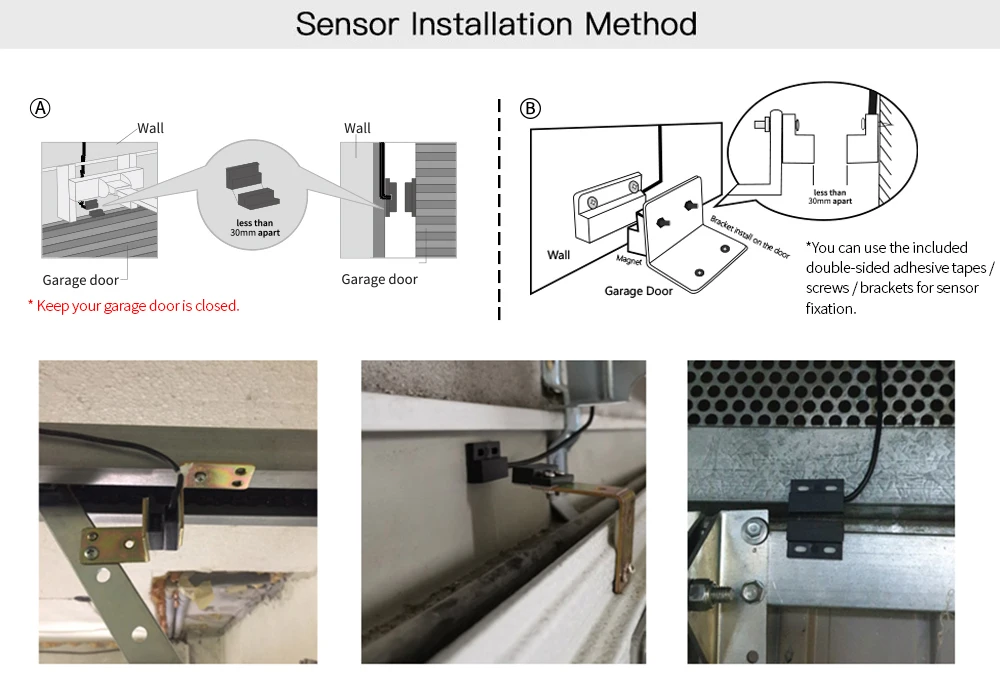 linear access control keypads WiFi Smart Garage Door Opener Controller Tuya App Switch Automation Module Works with Alexa Google Home Siri smart door handle