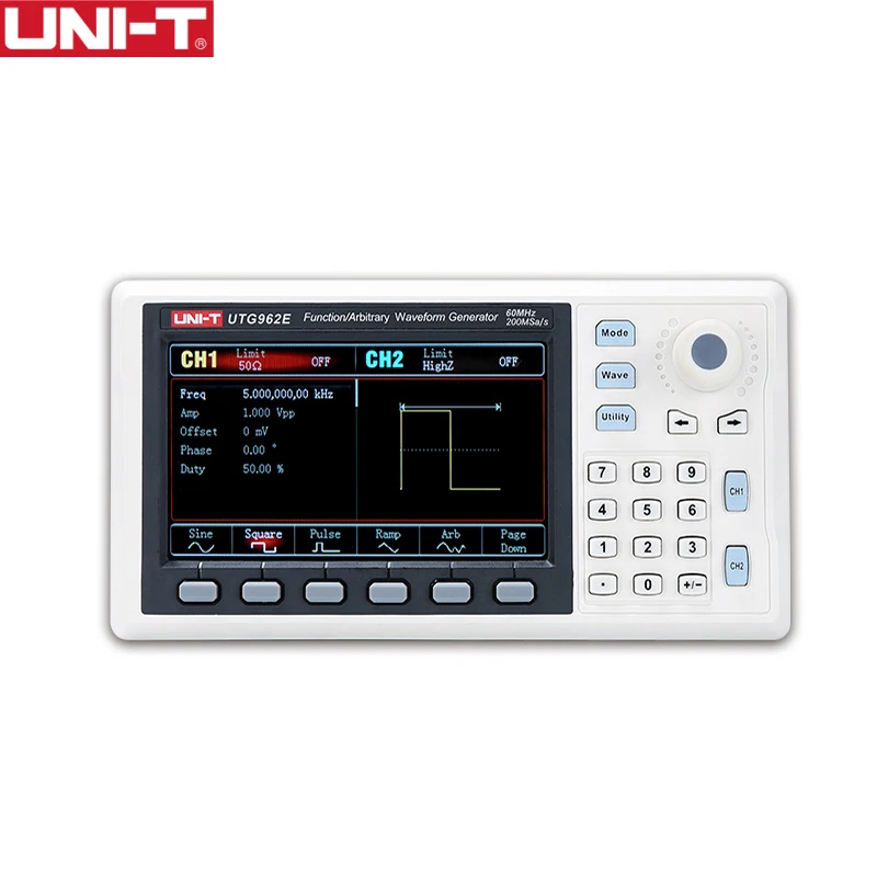 UNI-T функция генератор сигналов произвольной формы двухканальный источник 200 мс/с 14 бит частотомер 60 МГц USB UTG932E UTG962E