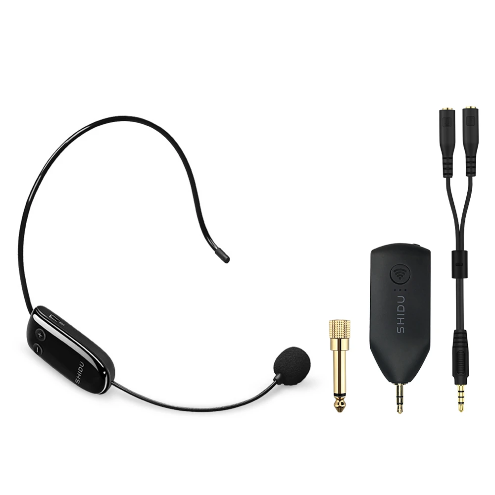 ouvido handheld sistema microfone portátil 3.5 6.5mm