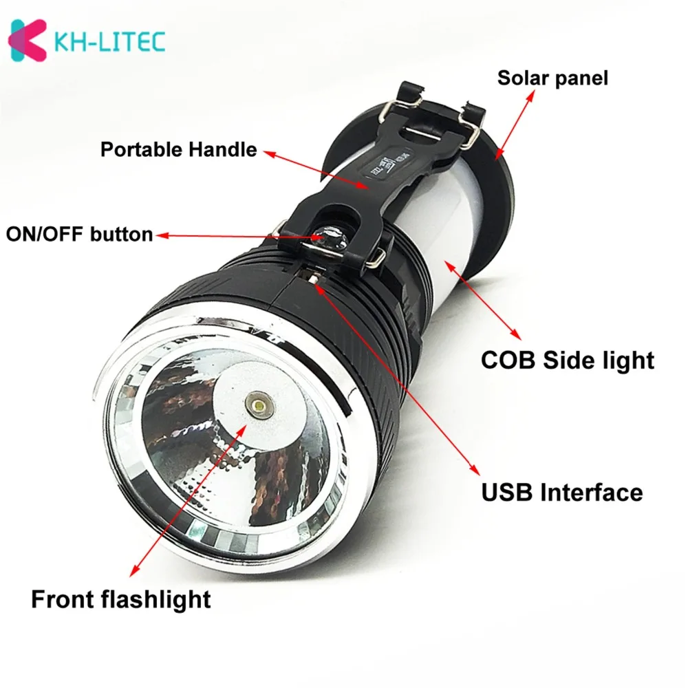 Solar-Power-Rechargeable-Battery-Waterproof-LED-Flashlight-Outdoor-Torch-flashlight-Camping-Tent-Light-Lantern-Lamp（1）