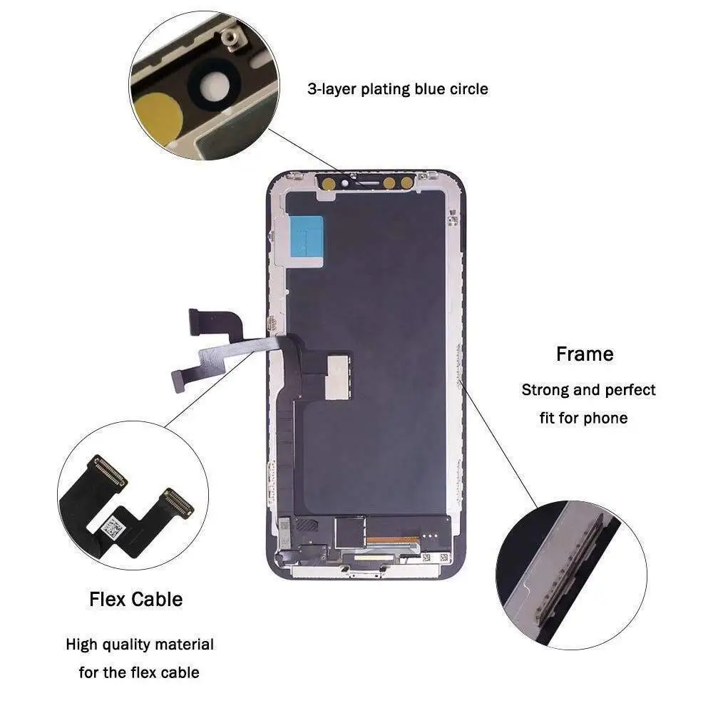 White oled Su amigo для iPhone X OLED ЖК-дисплей Замена 11,2 ver без битых пикселей дисплей 3D сенсорный экран в сборе с комплектами - Цвет: White oled