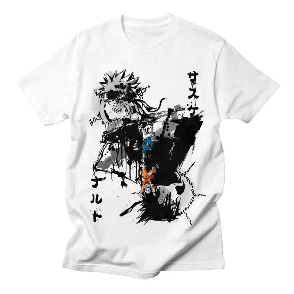 

one yona Naruto TEAM 7 Tshirt Funny Print High Quality Comfortable Breathable Graphic Anime Casual Streetwear Cotton Clothing