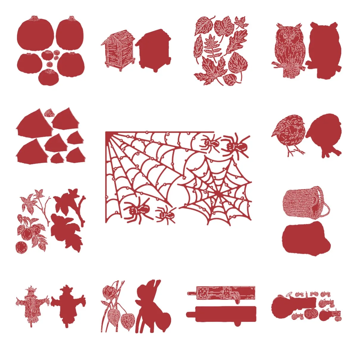 2021 Spider Web Pumpkin Leaves New Metal Cutting Dies Scrapbook Diary Decoration Embossing Template DIY Greeting Card Handmade | Дом и сад