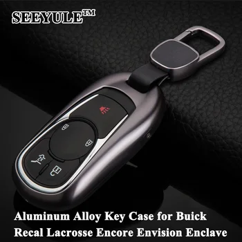 

1pc SEEYULE Aluminum Alloy Car Key Case Shell Key Cover Storage Bag Protector for Buick Recal Lacrosse Encore Enclave Envision