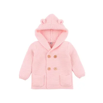 

2020 Years Autumn Infant Kids Sweaters Long Sleeve Hooded Coat Kids Jackets Outfits Warm Knitted Cardigan Winter Baby Boys Girls