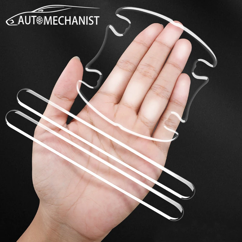 Car Stickers Transparent Car Door Handle Bowl Stickers Anti Scratch Protection Strips Rearview Mirror Anti-collision Sticker Exterior Parts