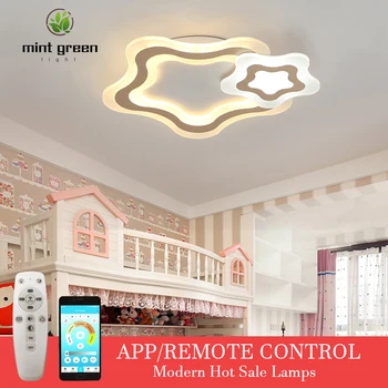

Modern living room bedroom children led stars ceiling lamp boy girl cartoon stars 220V LED ceiling lamp switch control