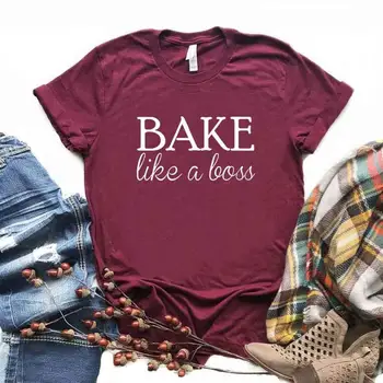 

Bake Like A Boss Print Women tshirt Cotton Hipster Funny t-shirt Gift Lady Yong Girl 6 Color Top Tee Drop Ship ZY-678