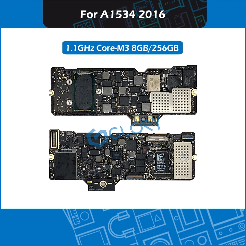 Логическая плата 661-04731 A1534 материнская плата 1,1 ГГц Core-M3 8 Гб 256 ГБ для Macbook retina 1" A1534