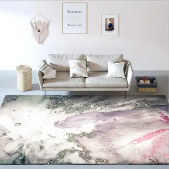 

Area Rug for Living Room Abstract Sea Water Pink Pattern Carpet Area Rug for Bedroom Nordic Decoration Home Baby Floor Mat