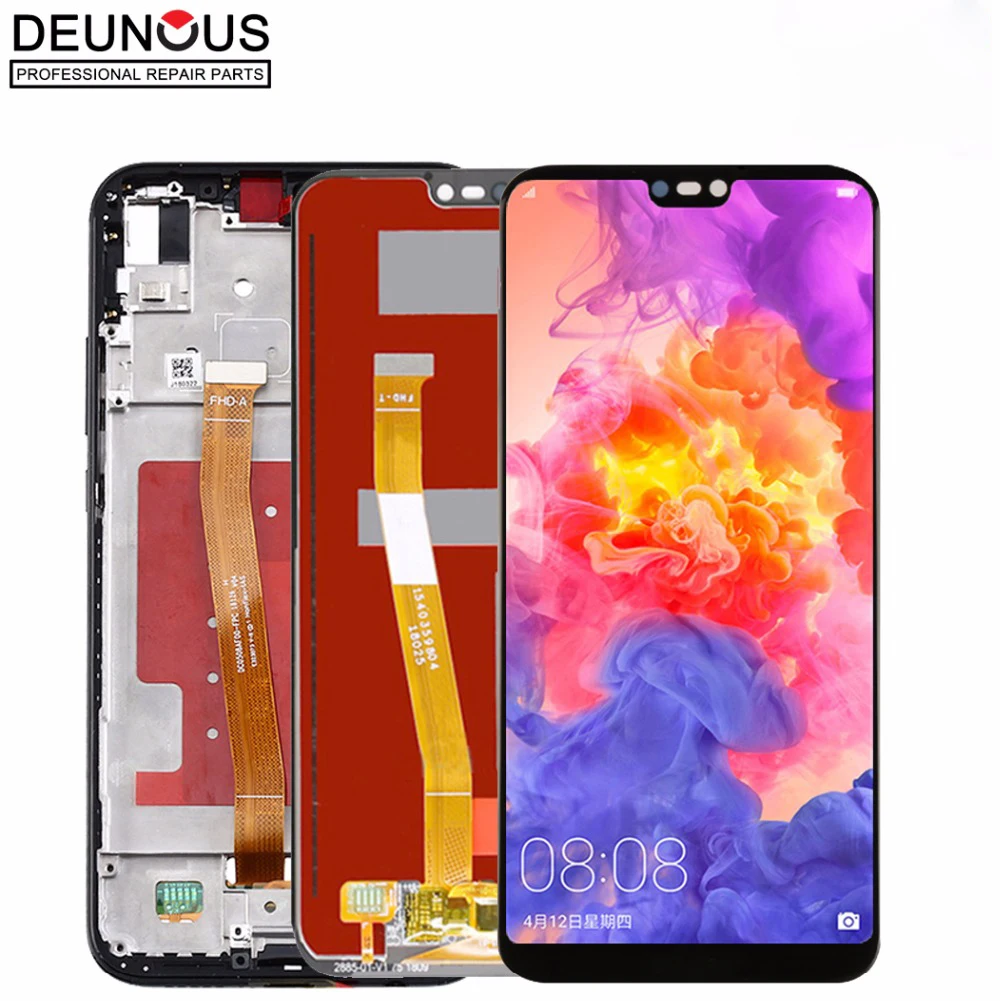

For Huawei P20 Lite LCD Display +Touch Screen Digitizer Assembly Replacement for Huawei Nova 3E LCD Screen 5.84inch With Frame