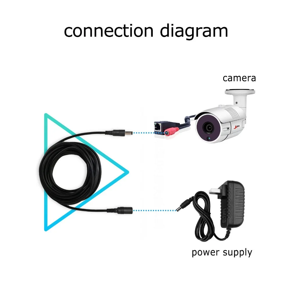  DC12V Power Extension Cable 5.5mm x 2.1mm Connector Male To Female For CCTV Security Camera Black C - 4.00019E+12