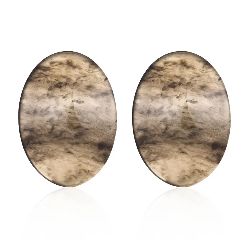 MAIKALE серьги-гвоздики в богемном стиле для женщин, геометрические овальные круглые серьги Reisn Earing Pendientes, винтажные Простые Модные ювелирные изделия - Окраска металла: NO.4