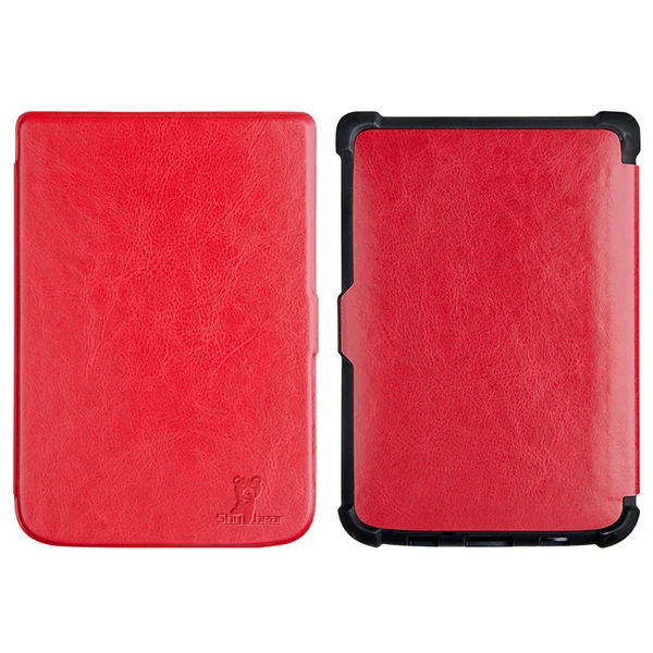 Кожаный чехол для Pocketbook 616 627 632 smart cover для PocketbooBasic lux2 book/touch/lux4 touch hd 3 " чехол+ подарки - Цвет: PB616 FM RD