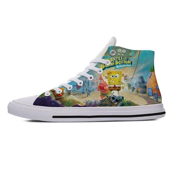 

Men Sneakers 2020 Print Cartoon SpongBob SquarePants Patrick Star Squidward Tentaclesmen Men Casual Shoes Zapatos De Hombre