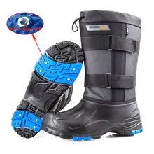 Зимние флисовые ботинки; водонепроницаемые теплые зимние ботинки для рыбалки; обувь для альпинизма и охоты; светоотражающие Нескользящие ботинки для работы на открытом воздухе